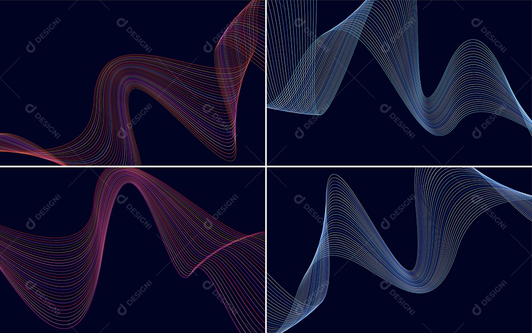 Coleção de conjunto de padrões geométricos de linhas mínimas Vetor EPS