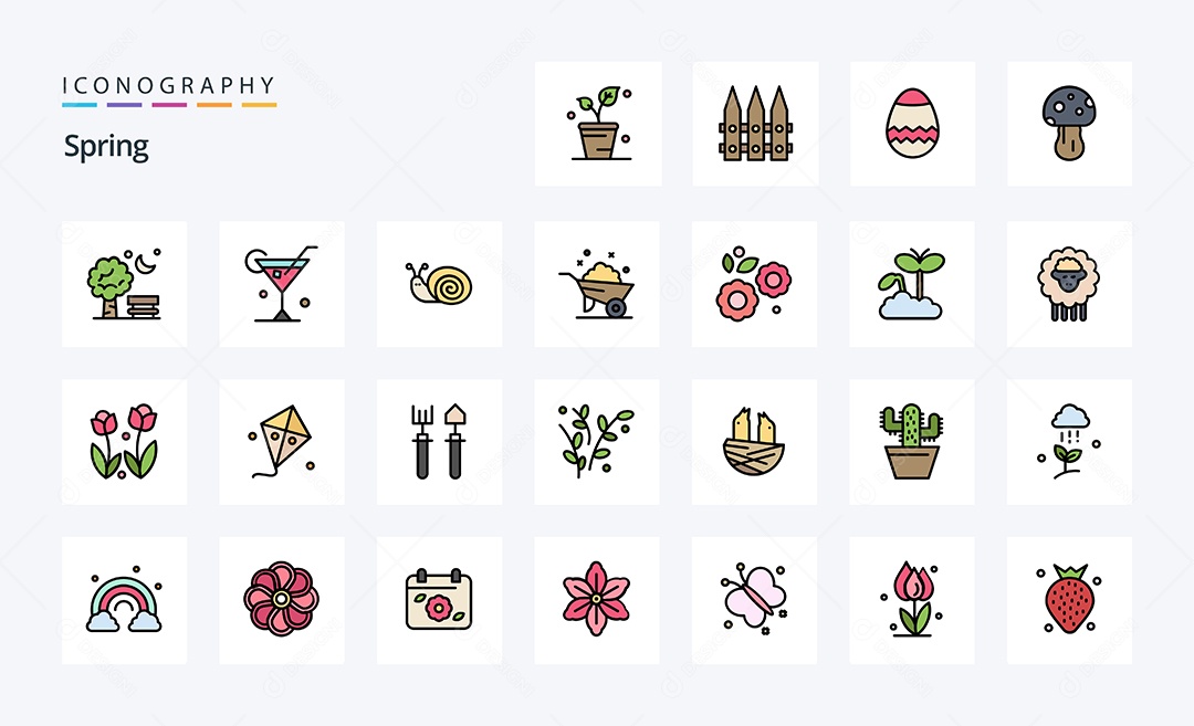 Pacote de Ícones e Elementos Vetores EPS