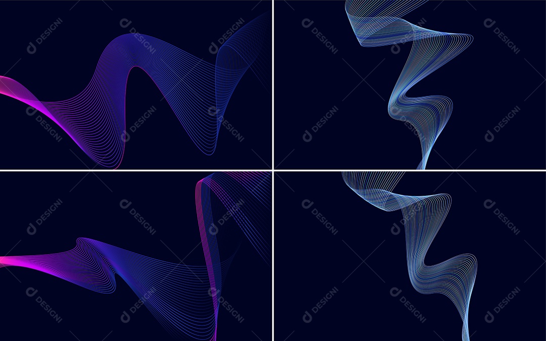 Coleção de conjunto de padrões geométricos de linhas mínimas Vetor EPS