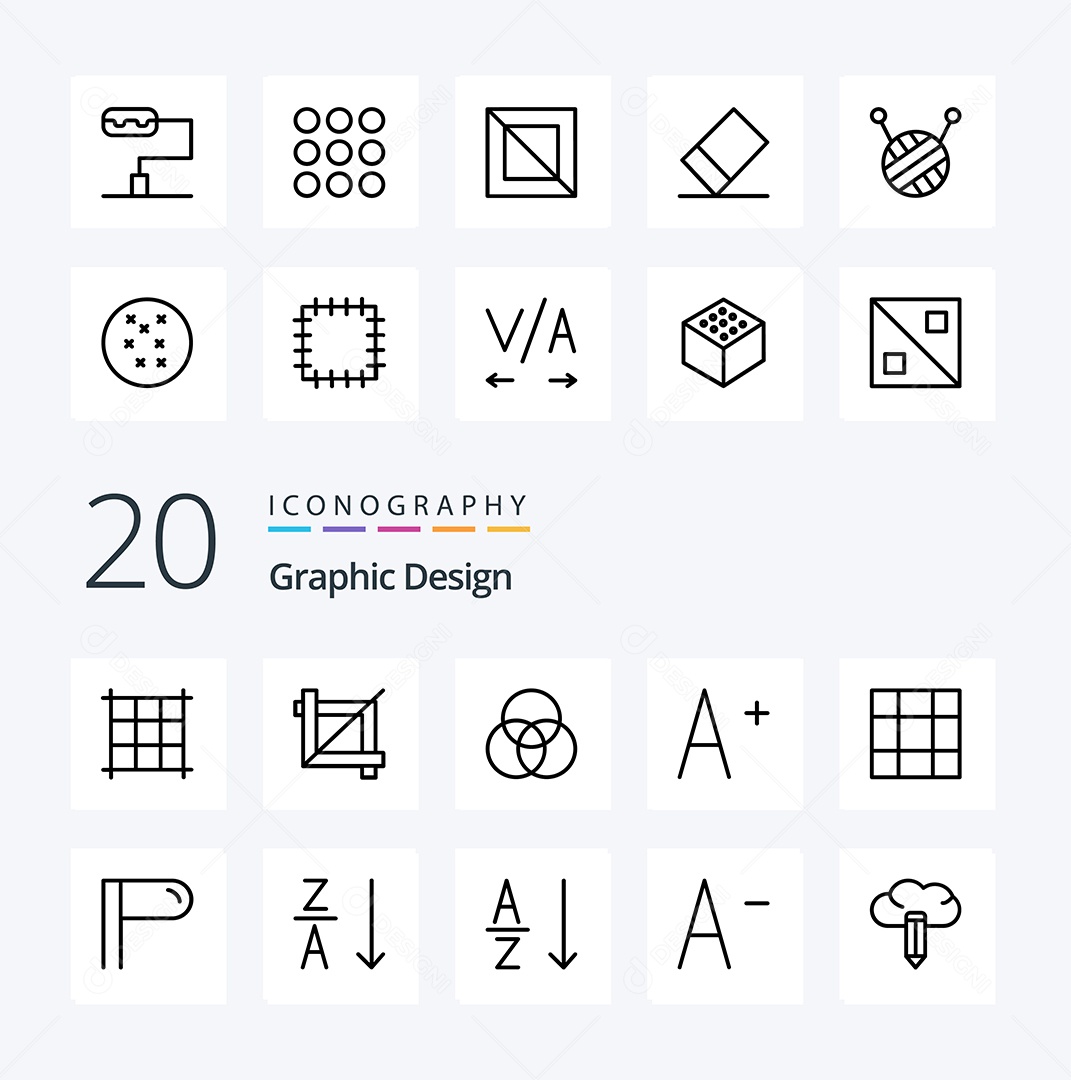Pacote de Ícones e Elementos Vetores EPS