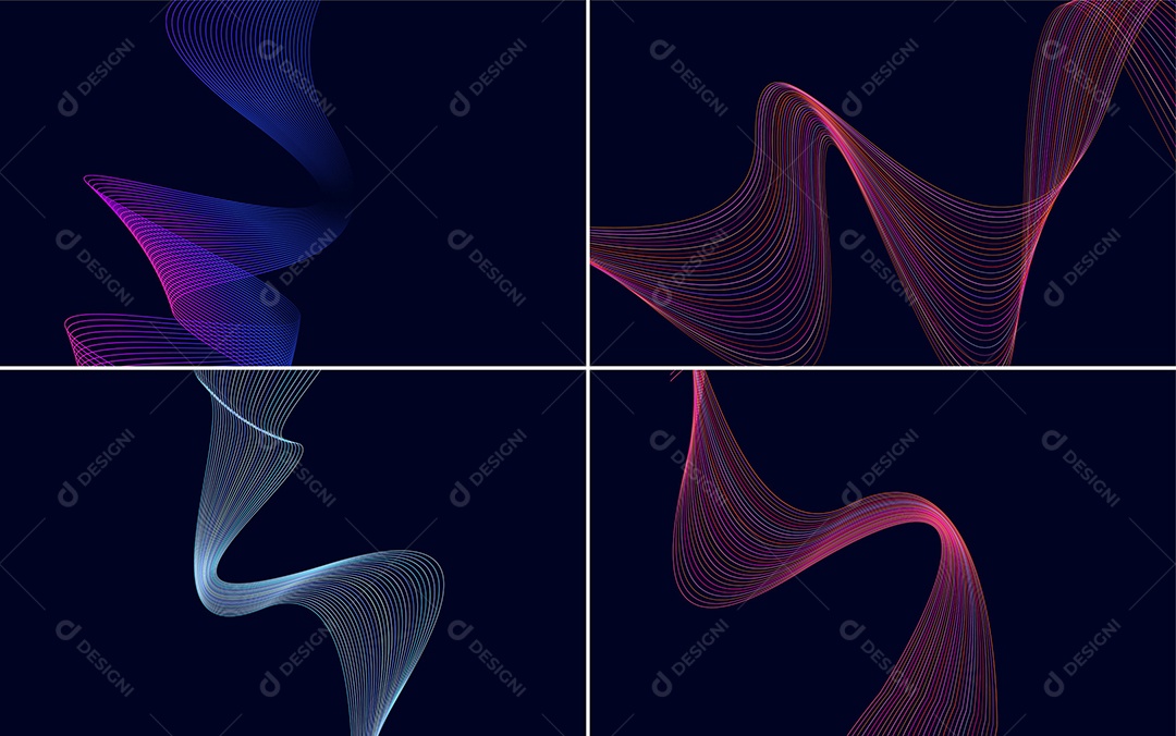 Coleção de conjunto de padrões geométricos de linhas mínimas Vetor EPS