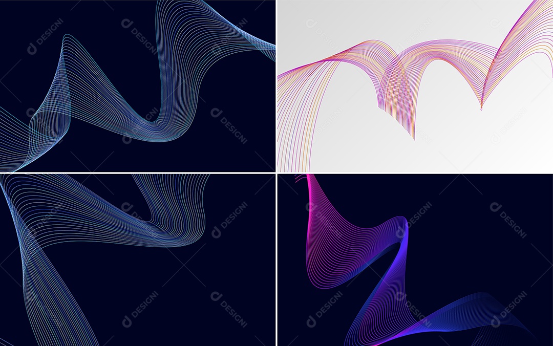 Coleção de conjunto de padrões geométricos de linhas mínimas Vetor EPS
