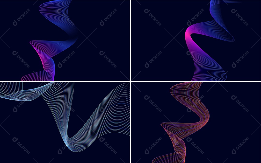 Coleção de conjunto de padrões geométricos de linhas mínimas Vetor EPS