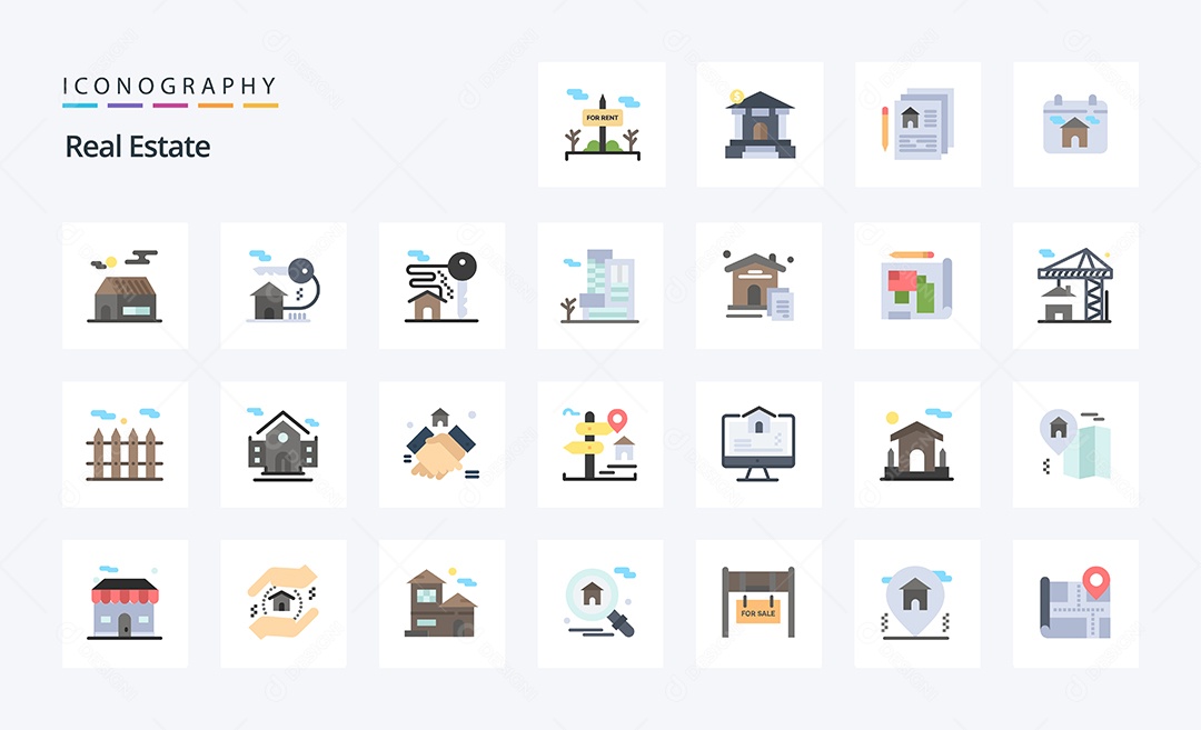 Pacote de Ícones e Elementos Vetores EPS