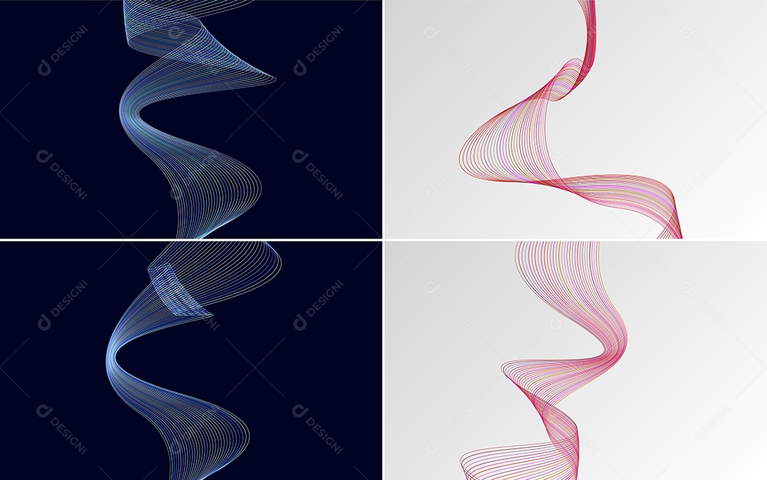 Coleção de conjunto de padrões geométricos de linhas mínimas Vetor EPS