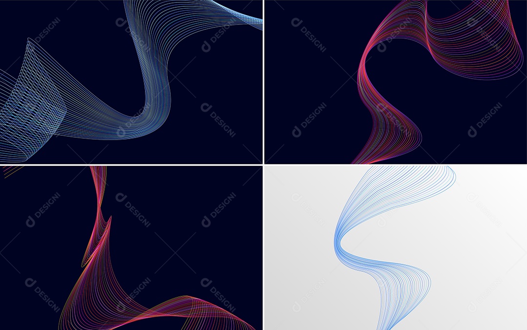 Coleção de conjunto de padrões geométricos de linhas mínimas Vetor EPS