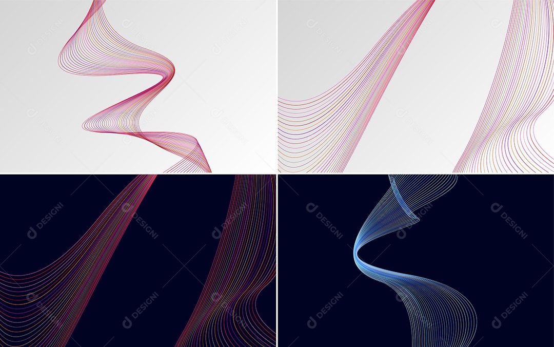Coleção de conjunto de padrões geométricos de linhas mínimas Vetor EPS