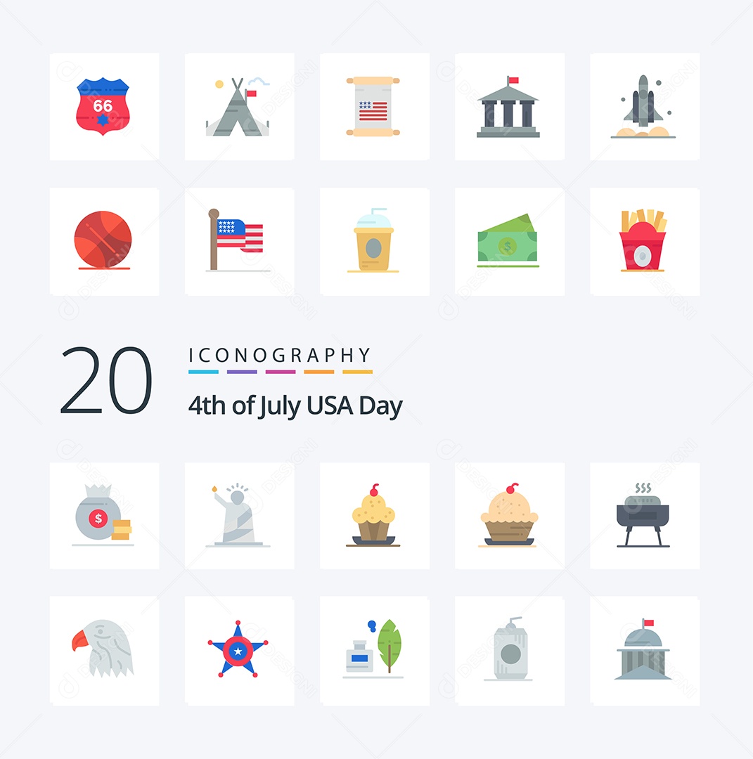 Pacote de Ícones e Elementos Vetores EPS