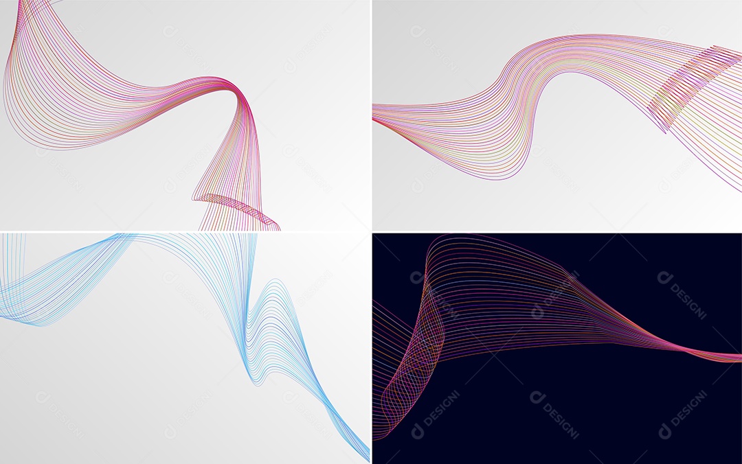 Coleção de conjunto de padrões geométricos de linhas mínimas Vetor EPS
