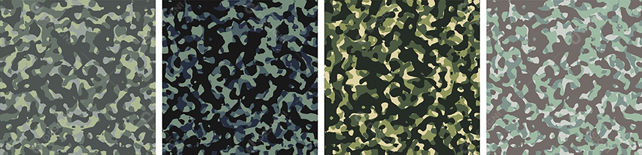 Padrão de Conjunto de fundo de Camuflagem Vetor EPS