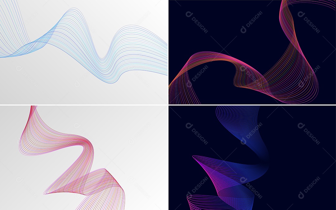 Coleção de conjunto de padrões geométricos de linhas mínimas Vetor EPS
