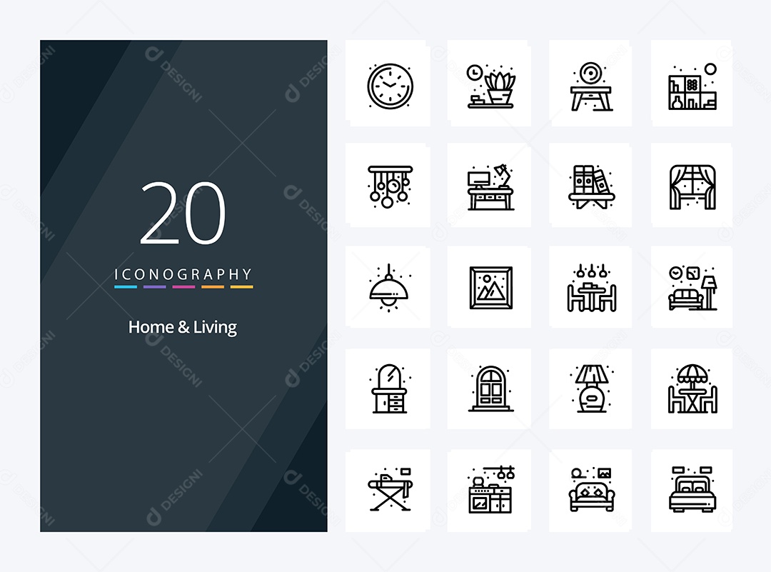 Pacote de Ícones e Elementos Vetores EPS