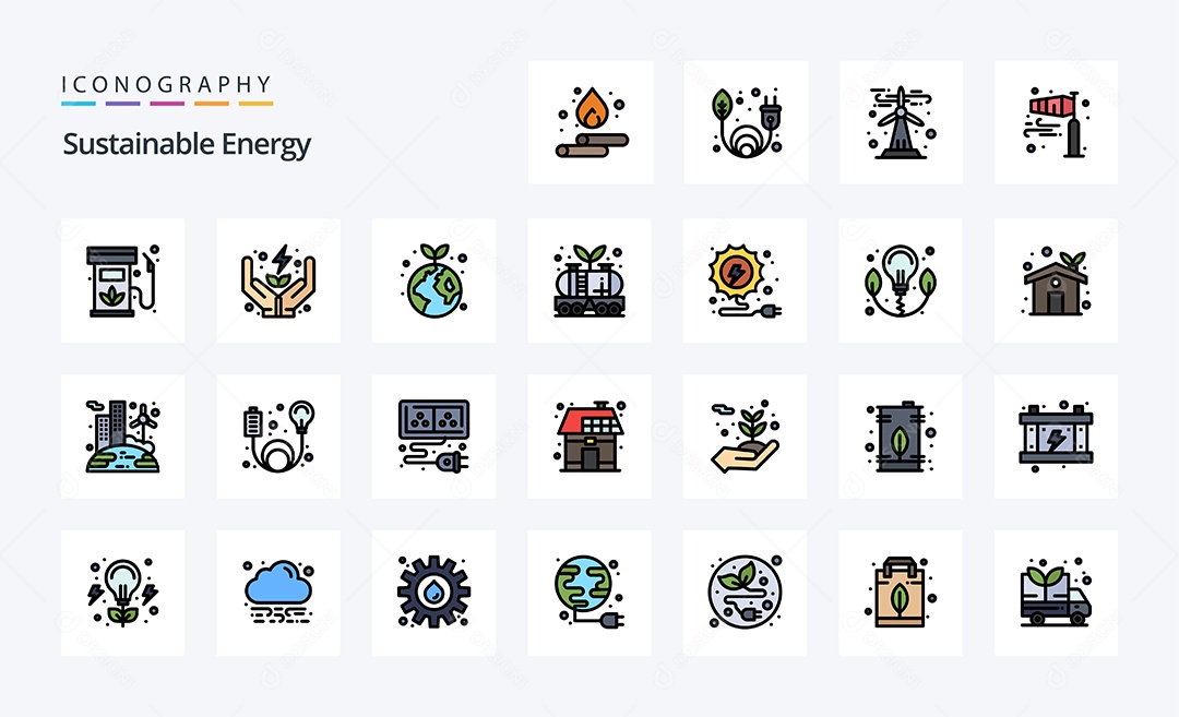 Pacote de Ícones e Elementos Vetores EPS