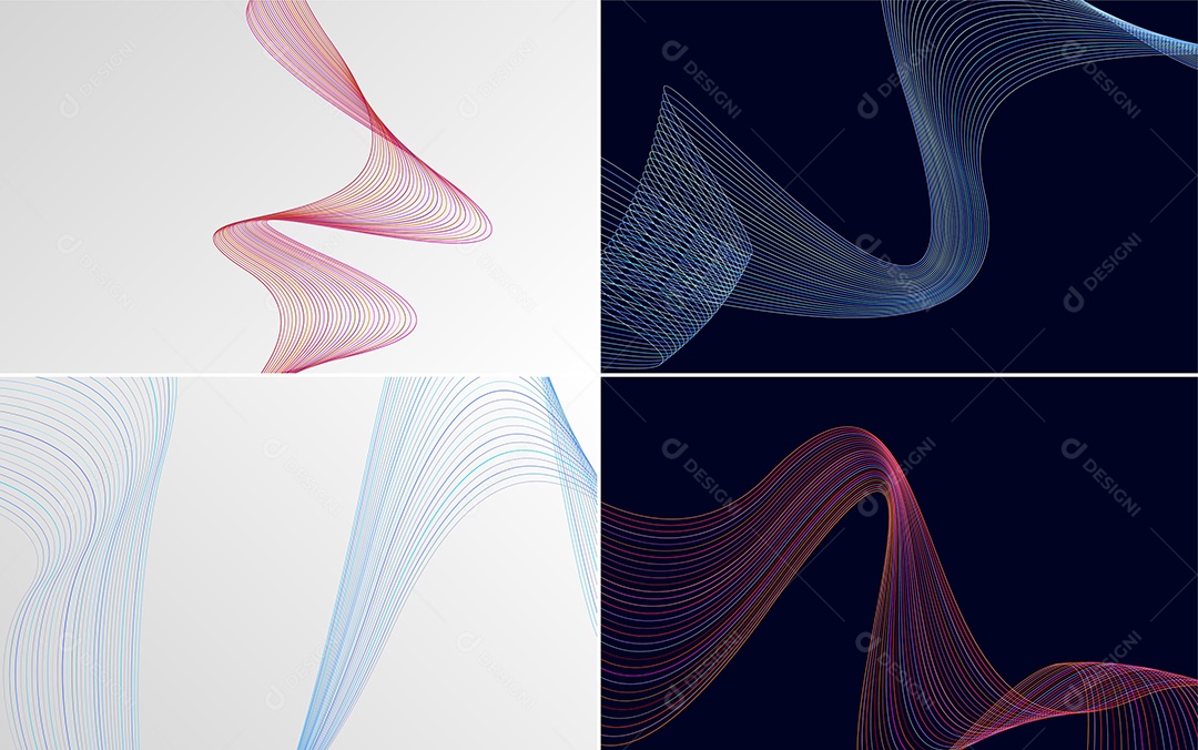 Coleção de conjunto de padrões geométricos de linhas mínimas Vetor EPS