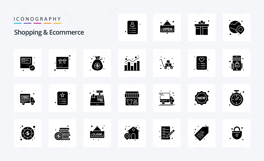 Pacote de Ícones e Elementos Vetores EPS