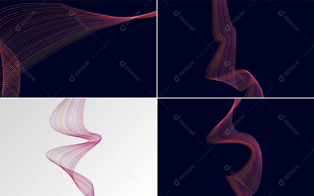 Coleção de conjunto de padrões geométricos de linhas mínimas Vetor EPS