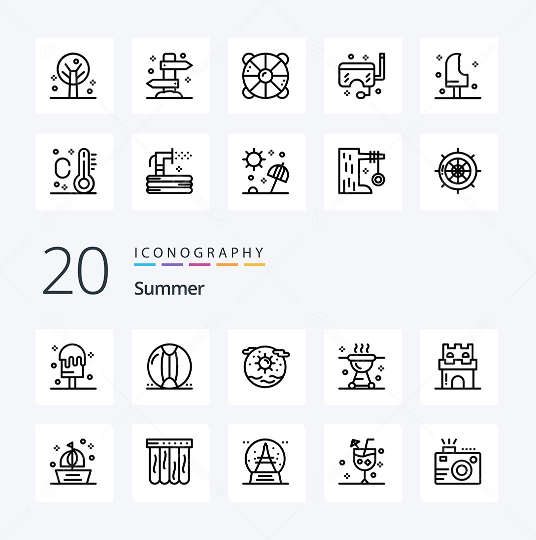 Pacote de Ícones e Elementos Vetores EPS