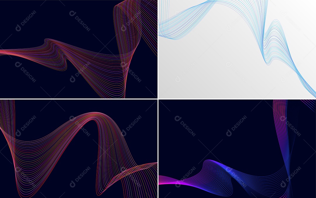 Coleção de conjunto de padrões geométricos de linhas mínimas Vetor EPS