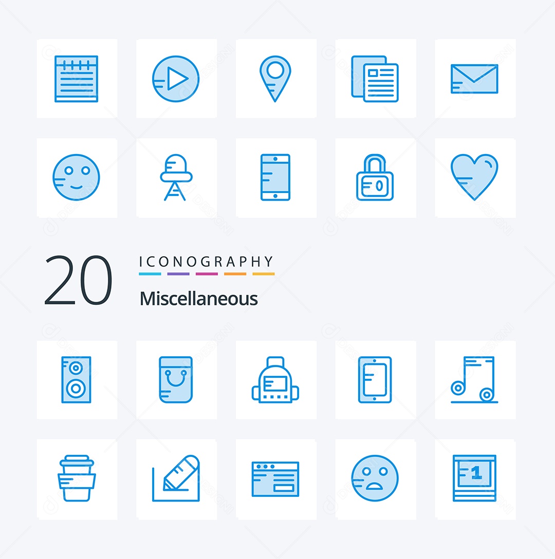 Pacote de Ícones de Diversos Vetores EPS