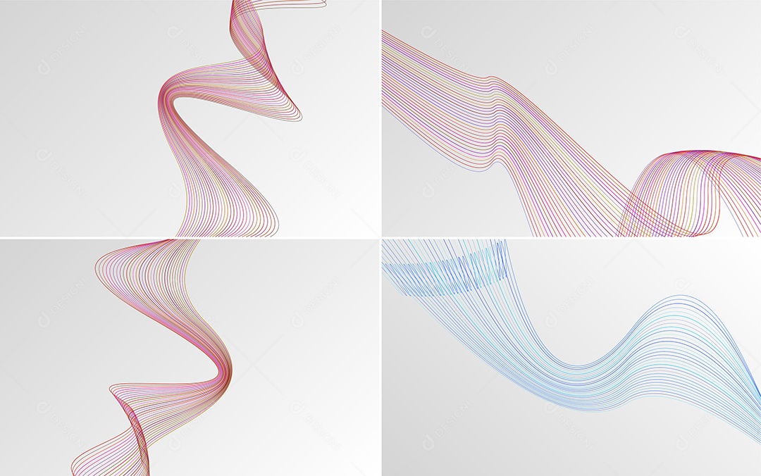 Coleção de conjunto de padrões geométricos de linhas mínimas Vetor EPS