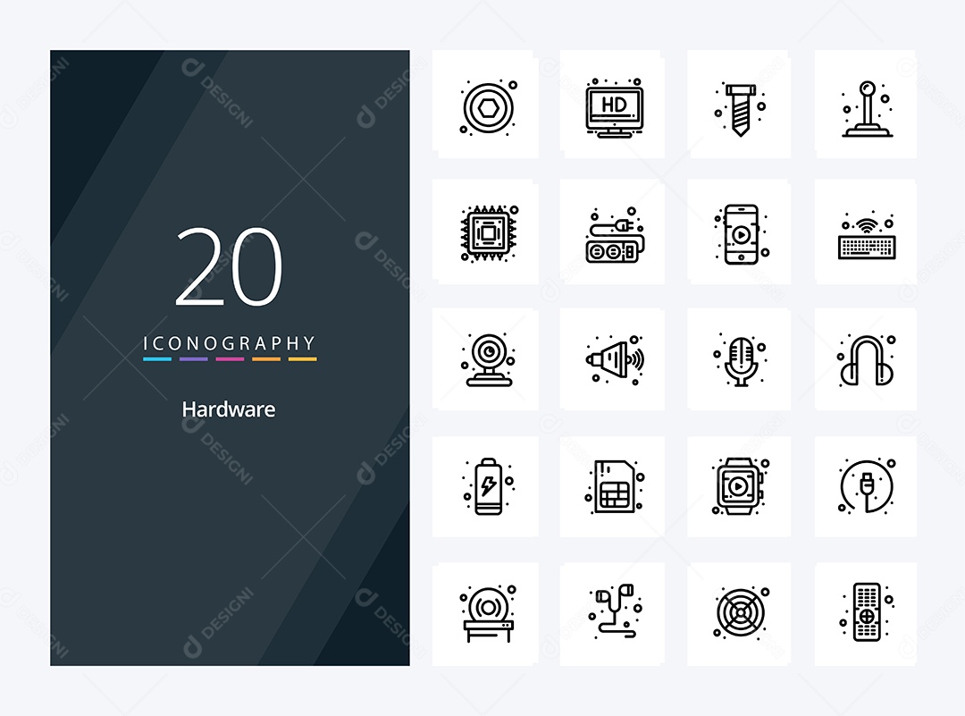 Pacote de Ícones de Hardware Vetores EPS