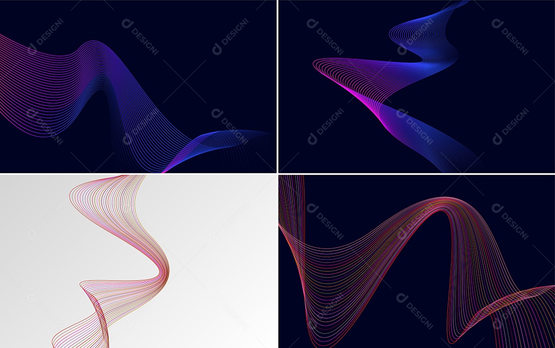 Coleção de conjunto de padrões geométricos de linhas mínimas Vetor EPS