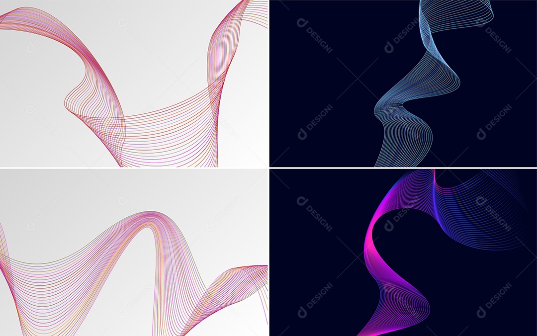 Coleção de conjunto de padrões geométricos de linhas mínimas Vetor EPS