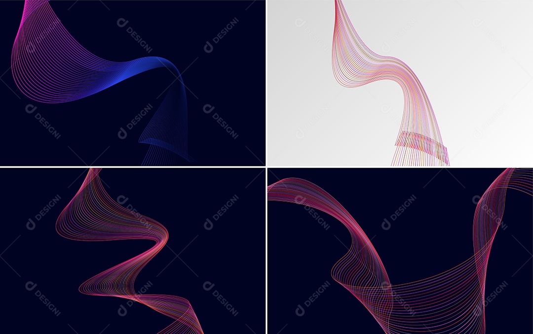 Coleção de conjunto de padrões geométricos de linhas mínimas Vetor EPS