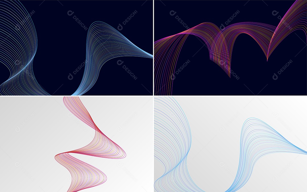 Coleção de conjunto de padrões geométricos de linhas mínimas Vetor EPS
