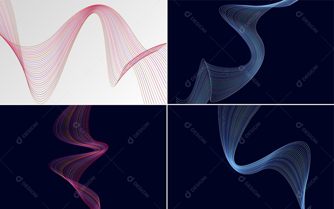 Coleção de conjunto de padrões geométricos de linhas mínimas Vetor EPS