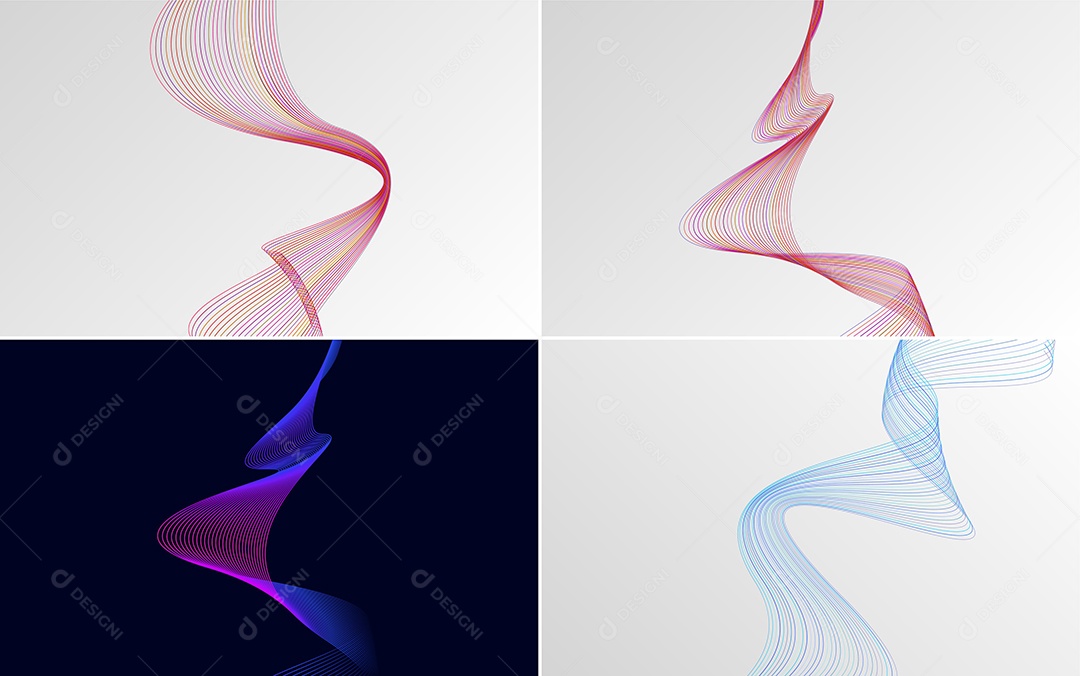 Coleção de conjunto de padrões geométricos de linhas mínimas Vetor EPS