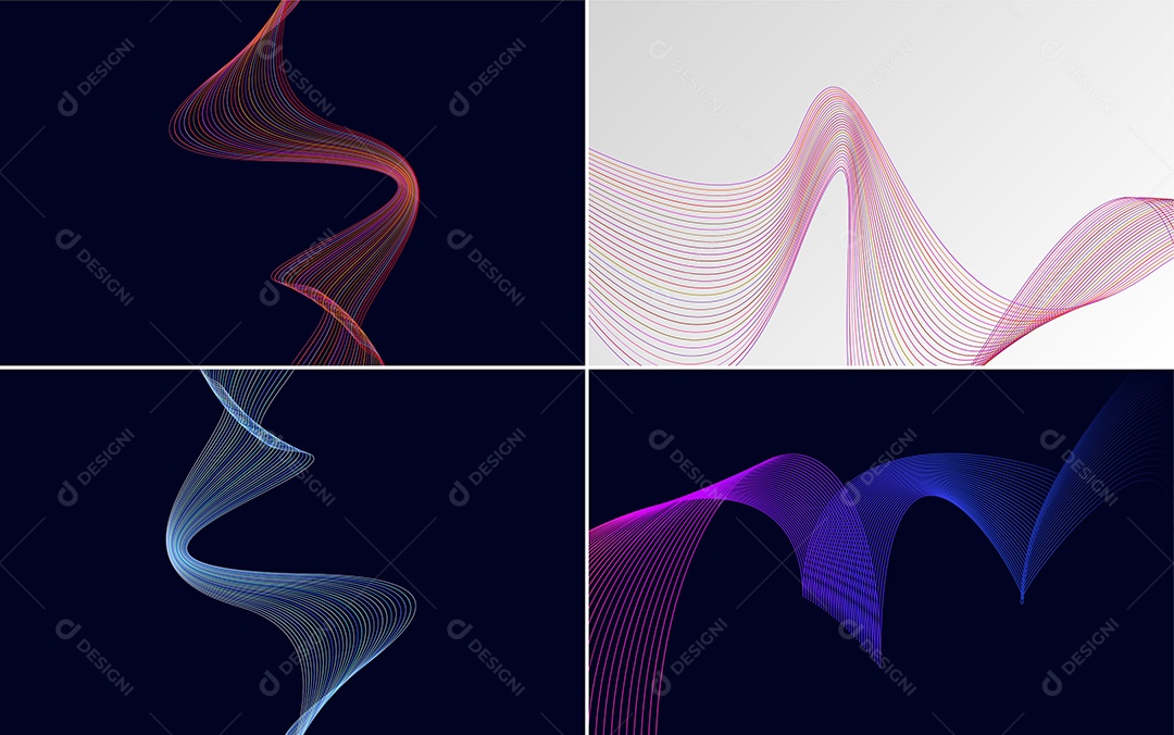 Coleção de conjunto de padrões geométricos de linhas mínimas Vetor EPS