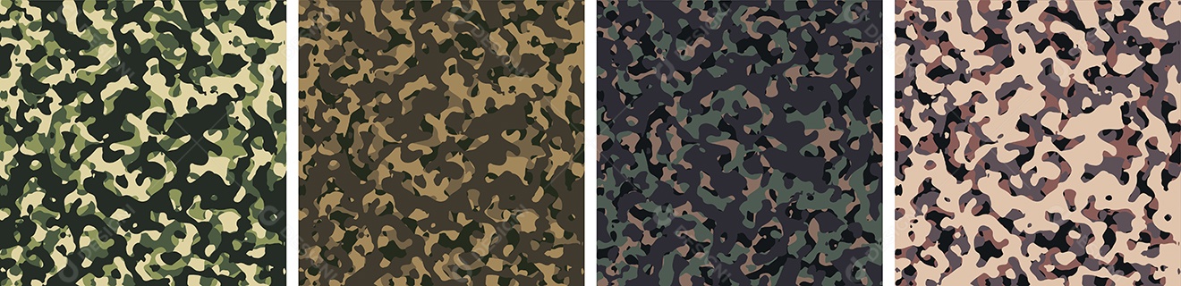 Padrão Conjunto fundo Camuflagem Vetor EPS