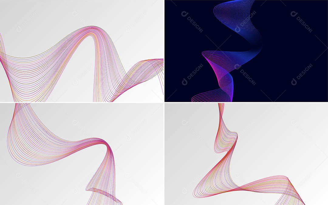 Coleção de conjunto de padrões geométricos de linhas mínimas Vetor EPS