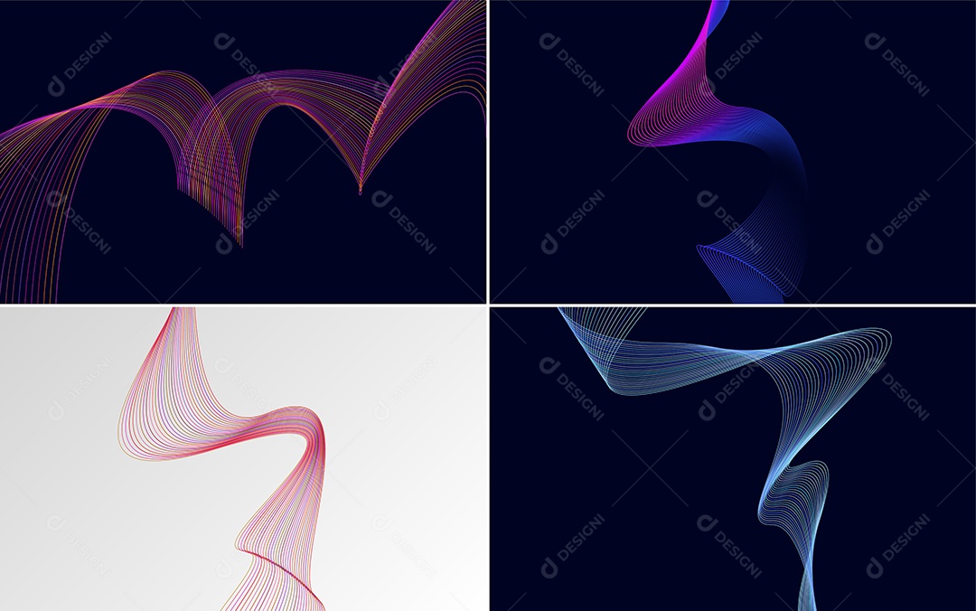 Coleção de conjunto de padrões geométricos de linhas mínimas Vetor EPS