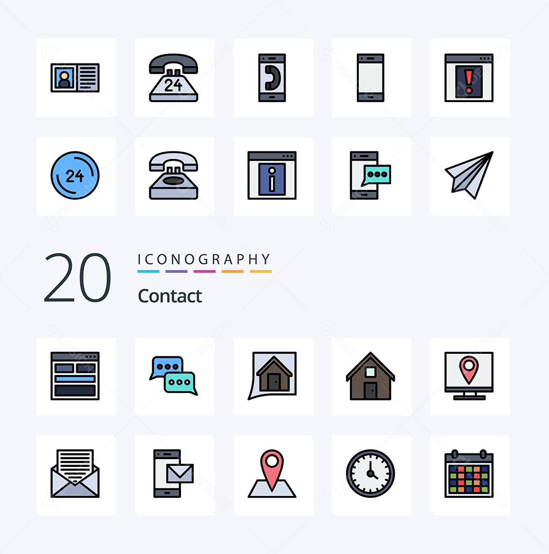 Pacote de Ícones Ilustrações Vetores EPS