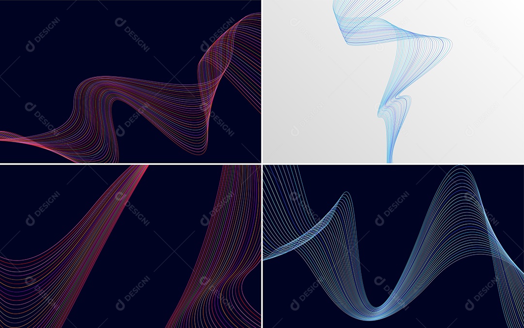 Coleção de conjunto de padrões geométricos de linhas mínimas Vetor EPS