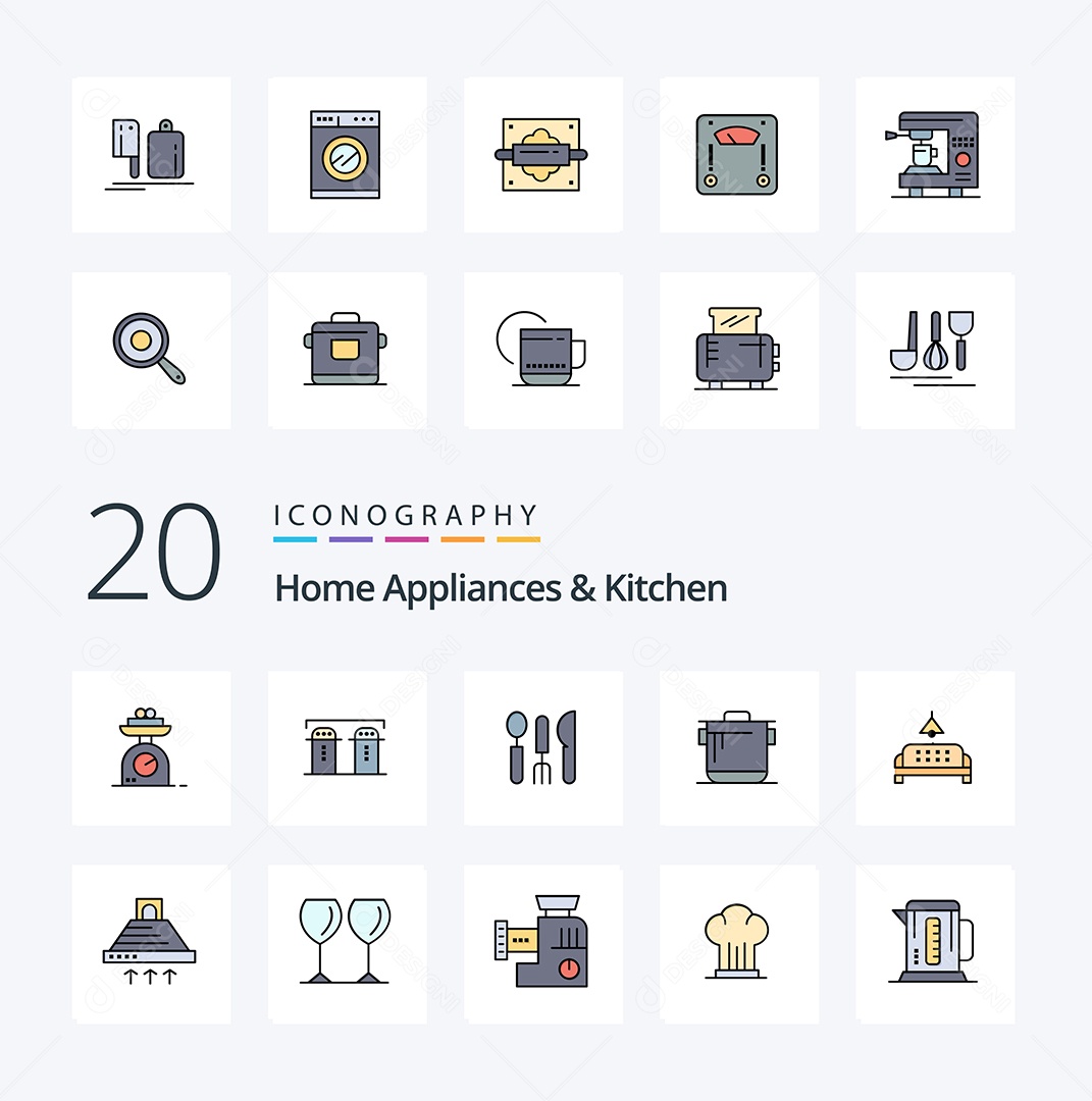 Pacote de ícones de Eletrodomésticos Vetores EPS