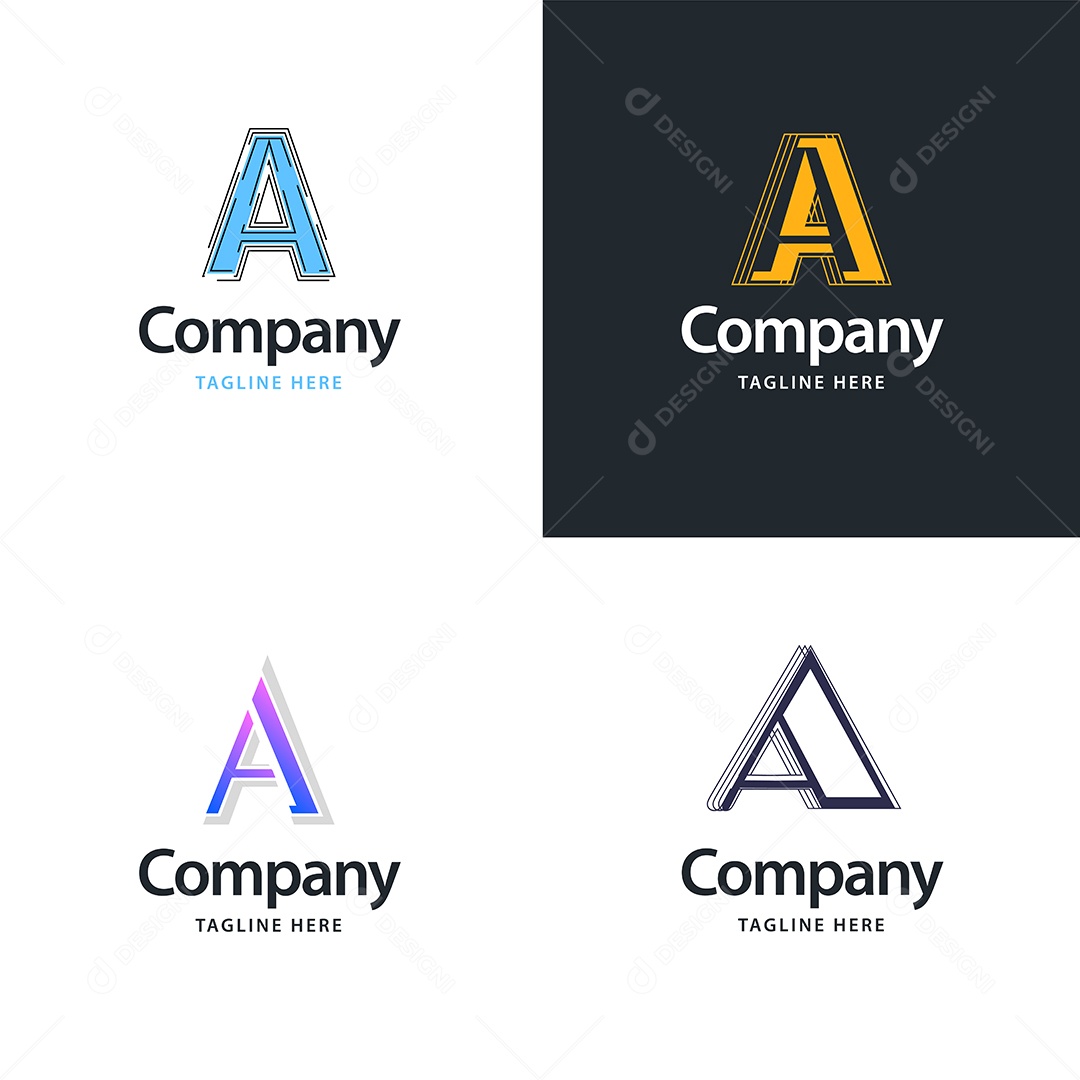 Logo A Personalizada Logotipos Modernos AI Editável