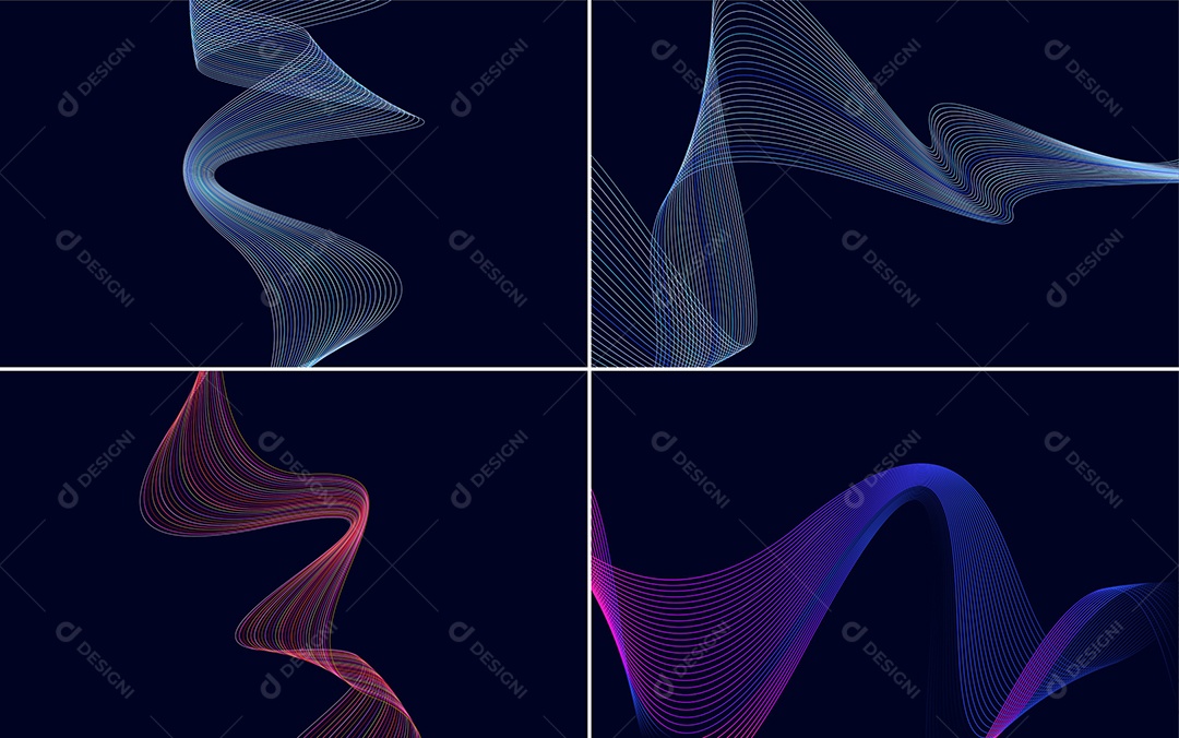 Coleção de conjunto de padrões geométricos de linhas mínimas Vetor EPS