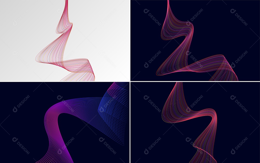 Coleção de conjunto de padrões geométricos de linhas mínimas Vetor EPS