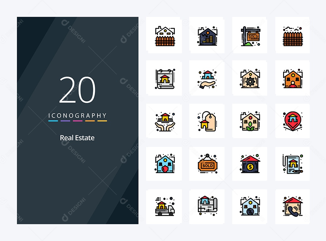 Pacote de ícones de Imobiliária Vetores EPS