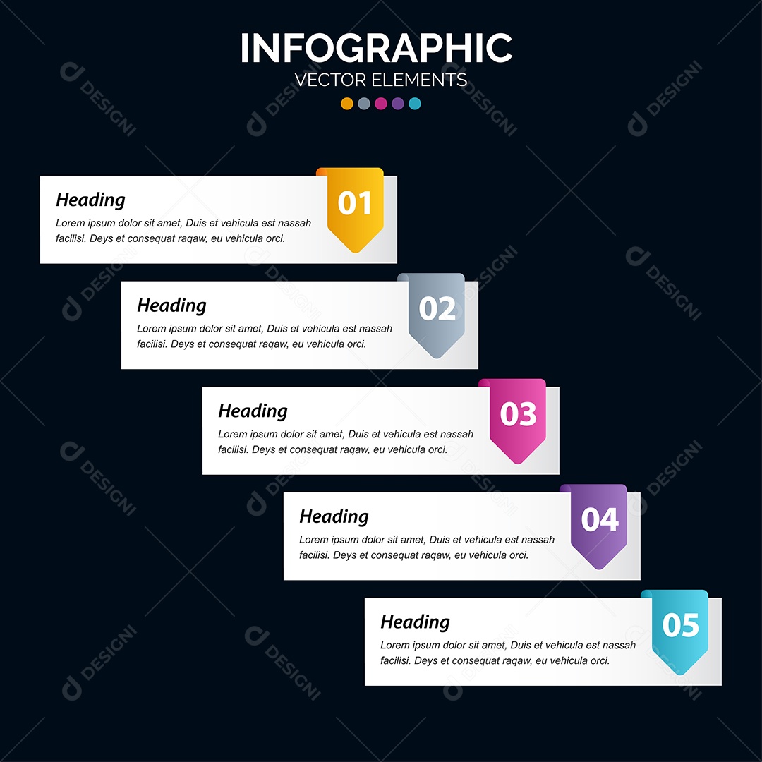 Conjunto de infográficos vetoriais para fazer sua publicidade Vetor EPS