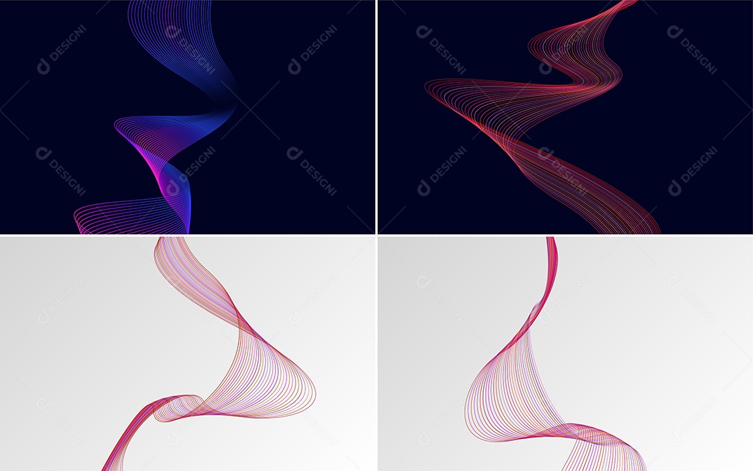 Coleção de conjunto de padrões geométricos de linhas mínimas Vetor EPS