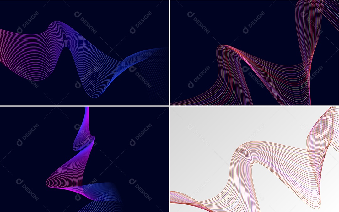 Coleção de conjunto de padrões geométricos de linhas mínimas Vetor EPS