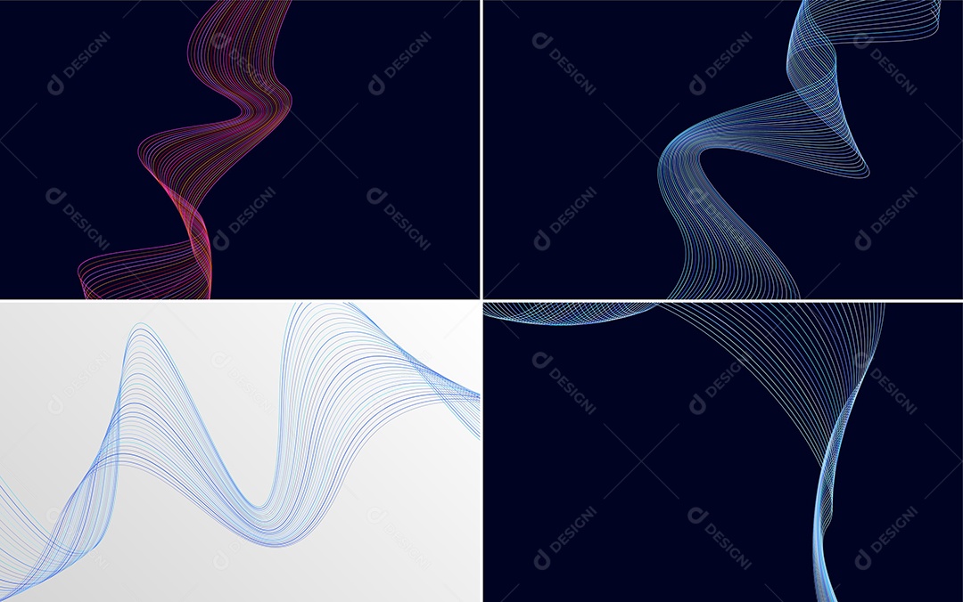 Coleção de conjunto de padrões geométricos de linhas mínimas Vetor EPS