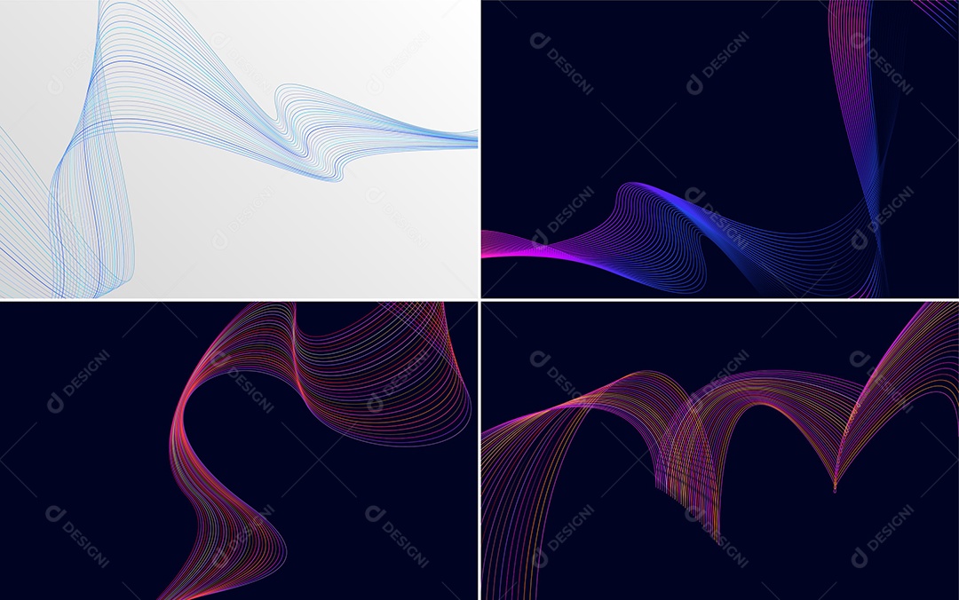 Coleção de conjunto de padrões geométricos de linhas mínimas Vetor EPS