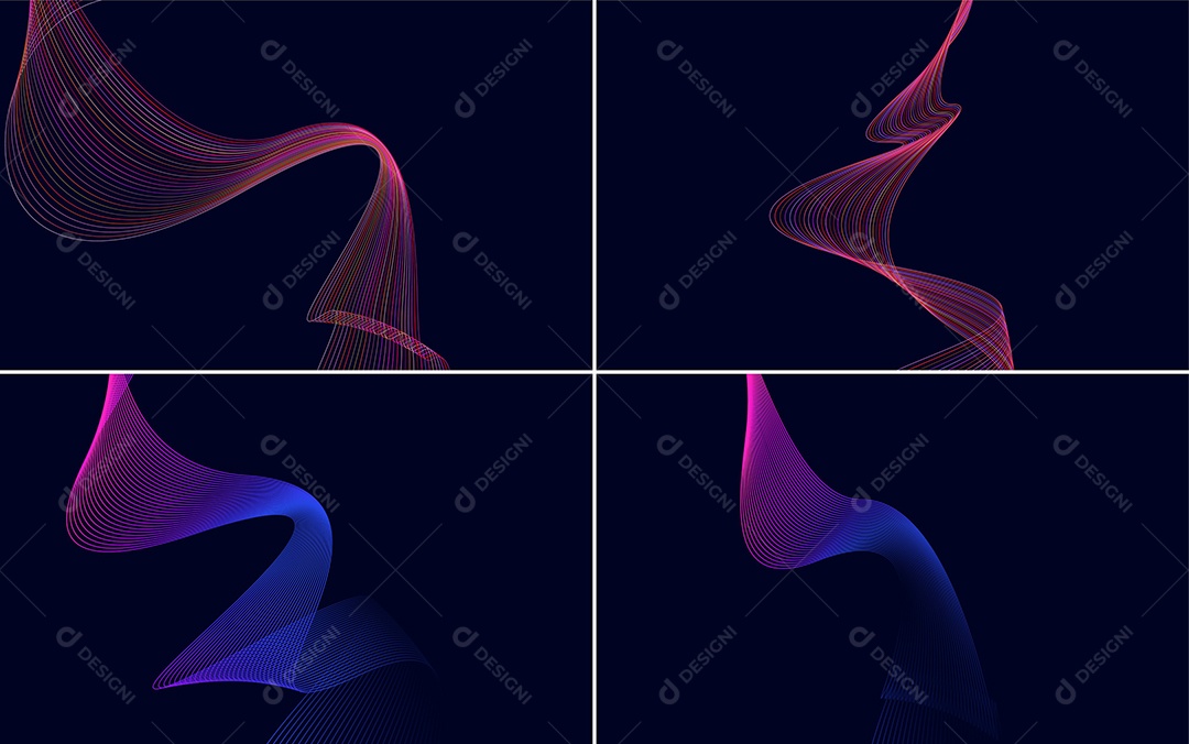 Coleção de conjunto de padrões geométricos de linhas mínimas Vetor EPS