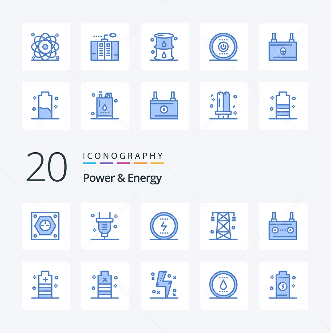 Pacote de ícones de Energia Elétrica Vetores EPS