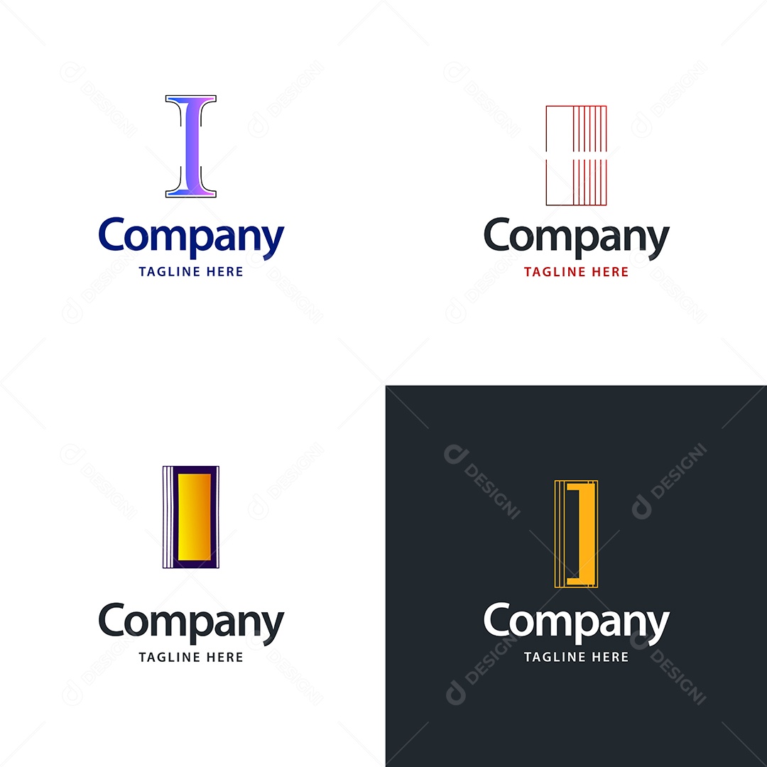 Logo I Personalizada Logotipos Modernos AI Editável